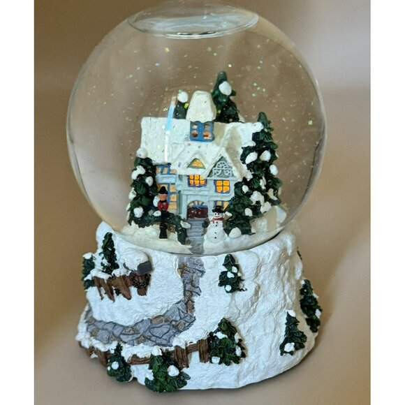 Thomas Kinkade 2000 Victorian Christmas Snowglobe W/ Certificate Of Authenticity - Picture 11 of 11